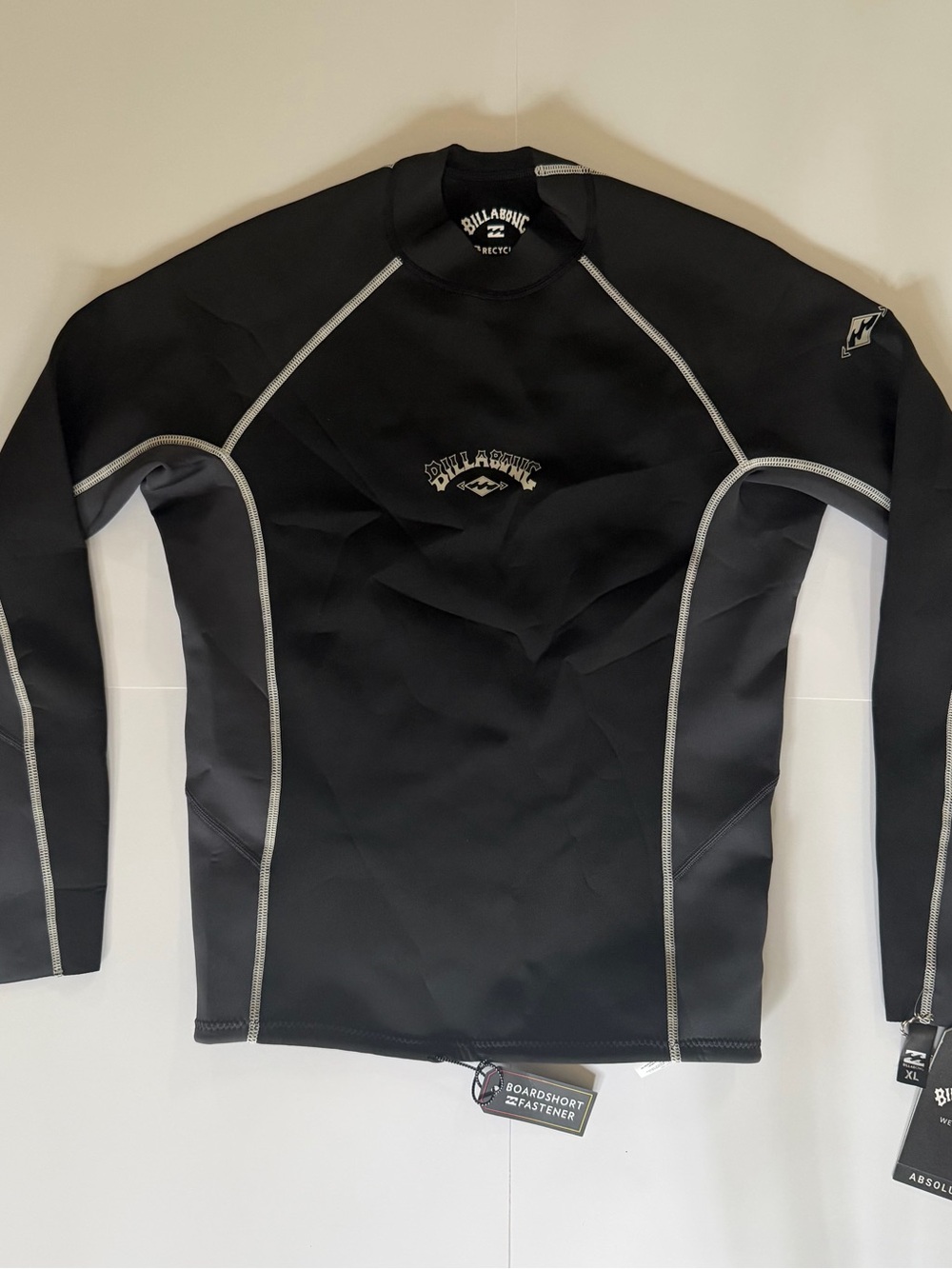 NEW men’s billabong absolute 101 wetsuit top jacket black grey size XL
